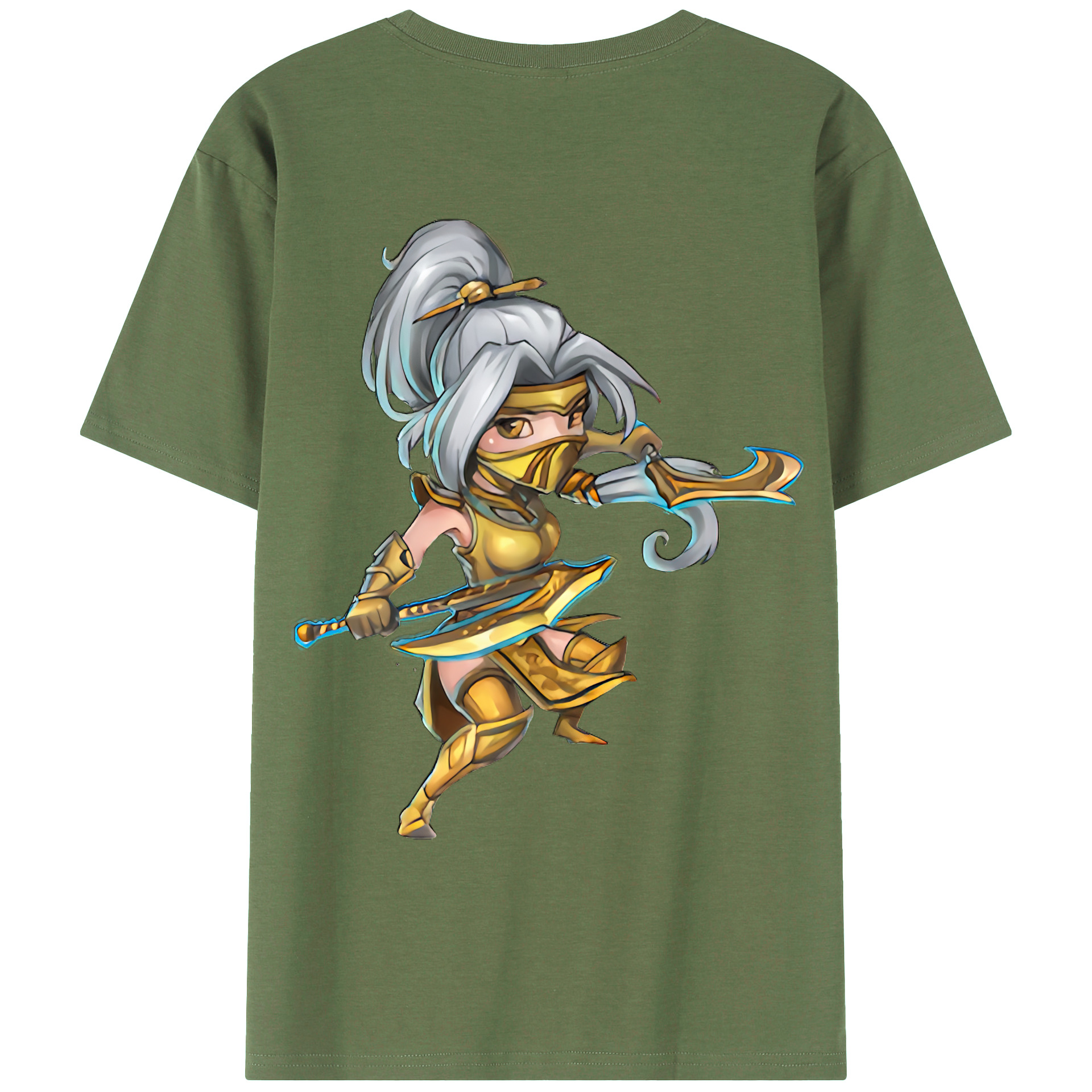 （画像用） リーグ・オブ・レジェンド League of Legends LOL 綿100％ メンズ半袖Tシャツ（バックプリント） 通気性